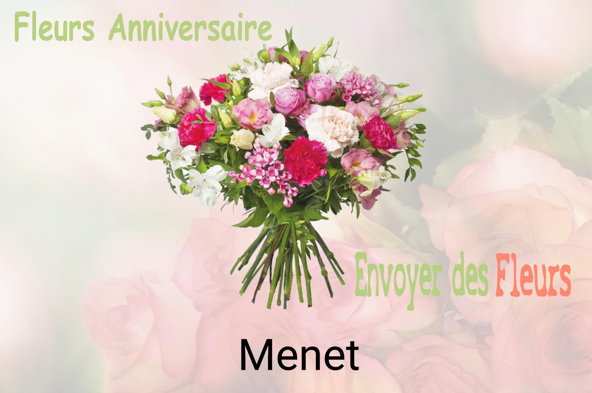 Bouquet de fleurs d’anniversaire livré à Menet