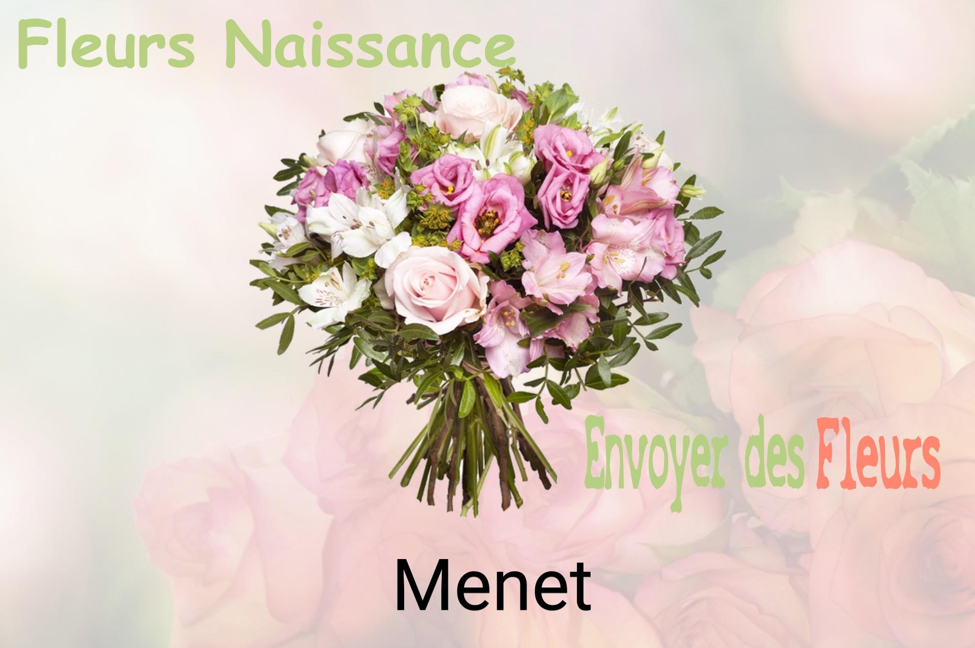 Bouquet de fleurs de naissance livré à Menet